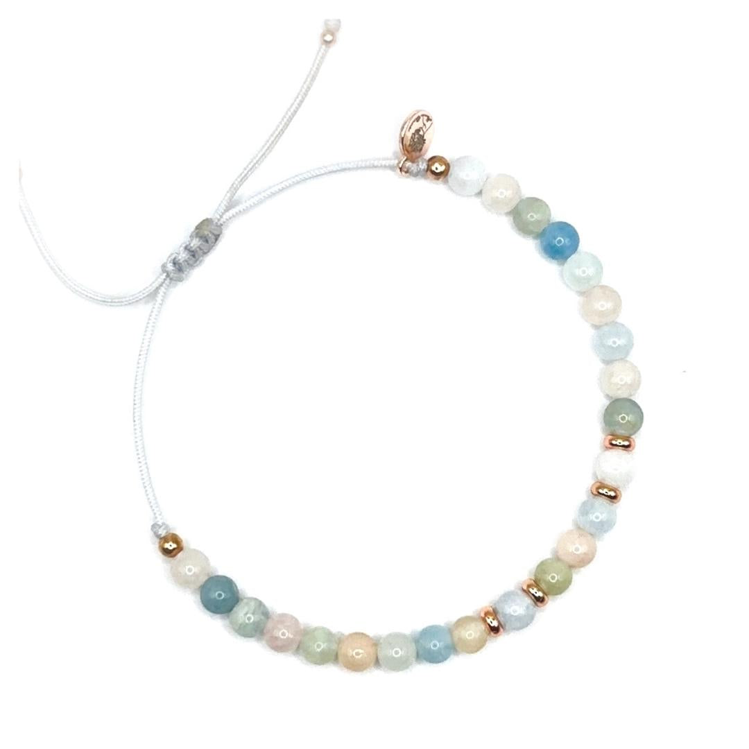 „DAILY BALANCE“ – Morganit Heilsteinarmband in Roségold für Konzentration, emotionale Ausgeglichenheit & Alltagsharmonie