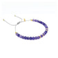 Konzentration Harmonie Vertrauen Kraft “FOCUS ON INTUITION” Natürlicher Amethyst Heilsteinarmband gold