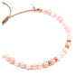 Love Loyalty Partnership Depression Harmony Beauty of Life "LOVE IS KEY" Natural rose quartz healing stone bracelet rose gold