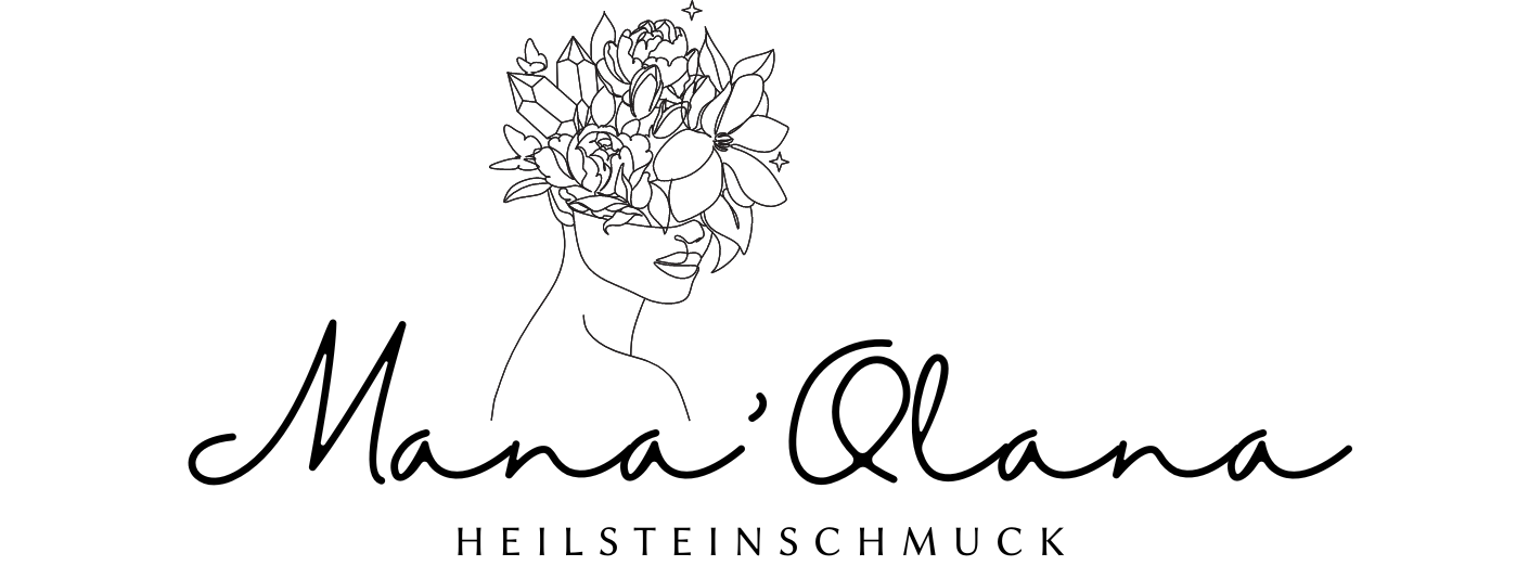 MANA'OLANA® Logo – Handgefertigter Heilsteinschmuck für Harmonie, Balance und natürliche Schönheit.