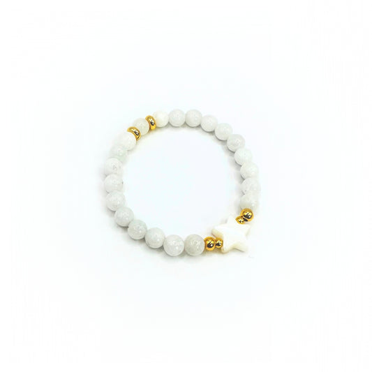 Baby Bracelet "PURE BLESSING" Moonstone rose gold silver