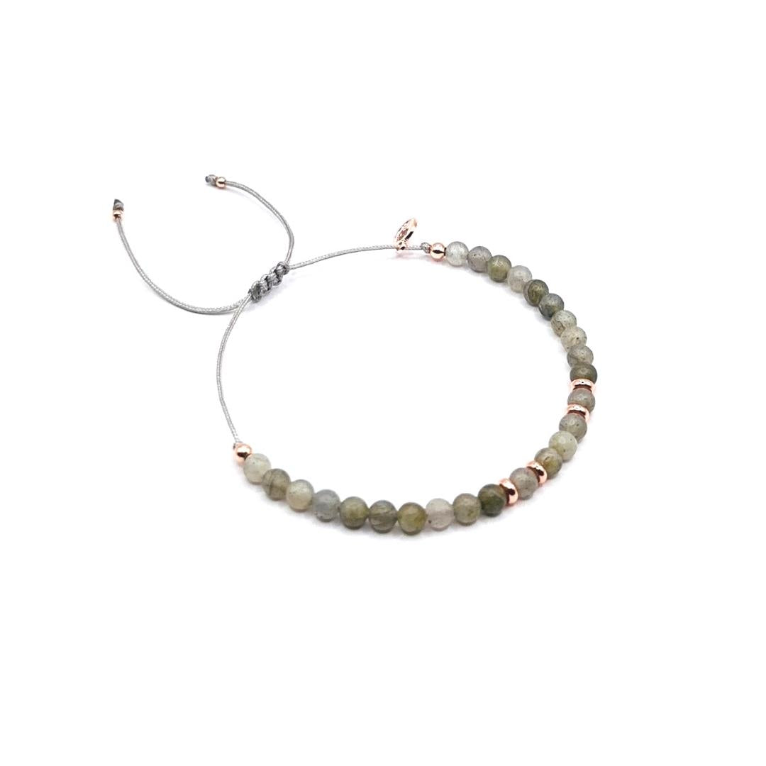 Partnership Harmonious relationship Happy marriage “TRUE LOVE” healing stone bracelet labradorite rose gold