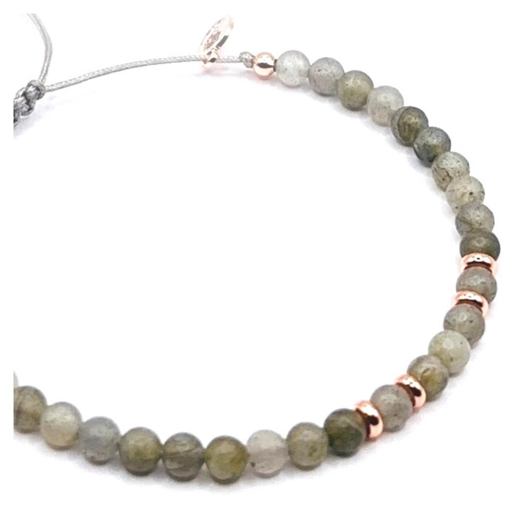 Partnership Harmonious relationship Happy marriage “TRUE LOVE” healing stone bracelet labradorite rose gold